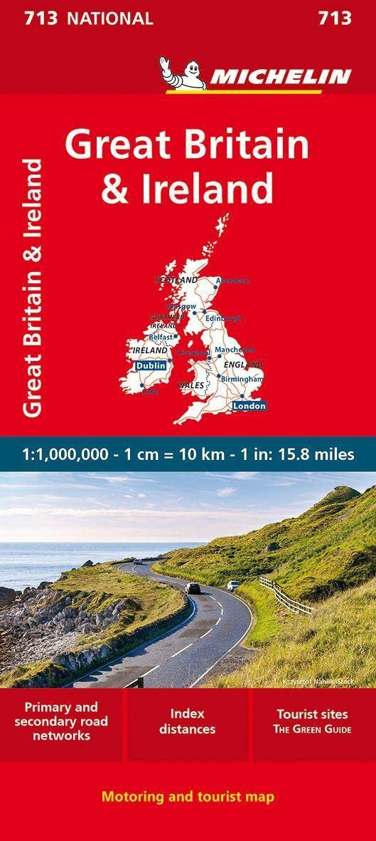 9782067170278 Michelin Map Great Britain & Ireland National 713 ... 1: 1 000 000
