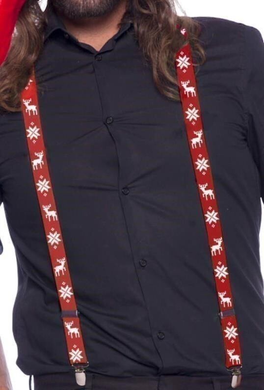 Folat: Christmas Suspenders Red. Bretelle Natale Rosse -