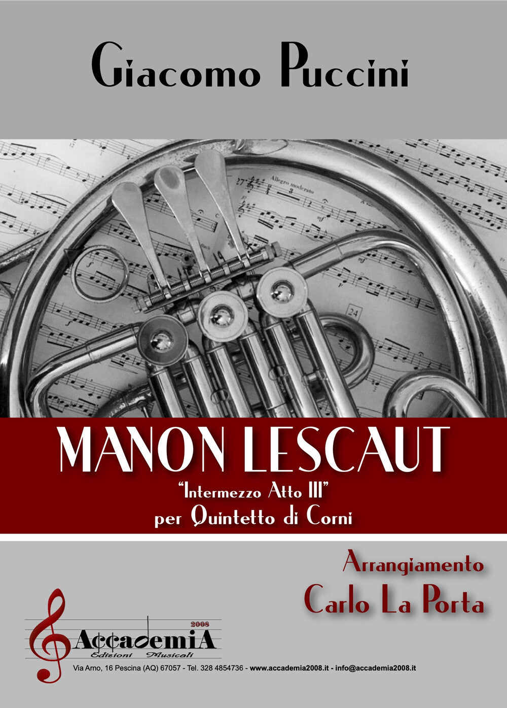 Manon Lescaut. Intermezzo atto III - Puccini Giacomo