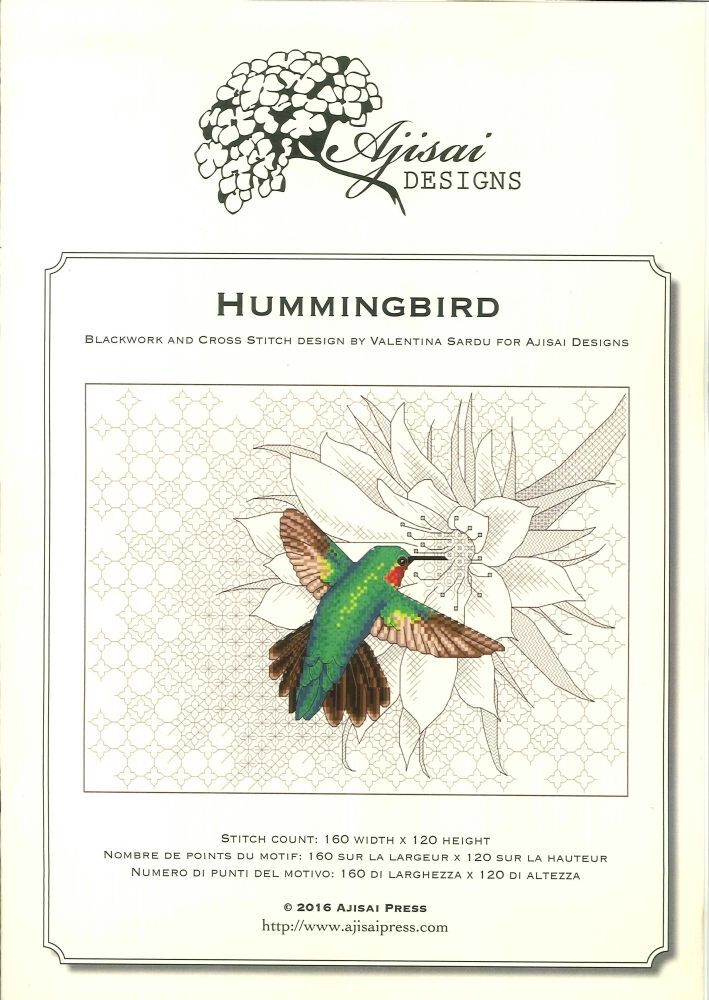 Libri Valentina Sardu - Hummingbird. Cross Stitch And Blackwork Design. Ediz. It