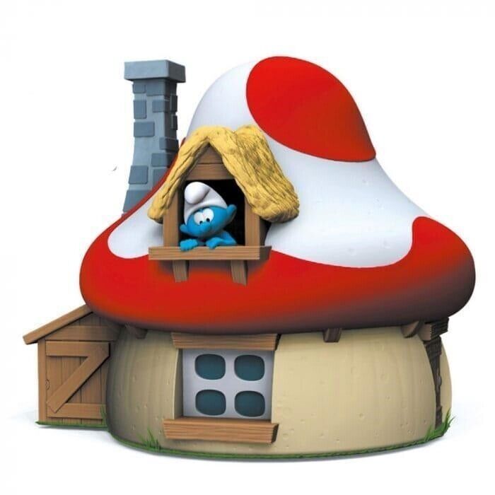 Puffi (I): Plastoy - Smurfs Mushroom House (Money Box / Salvadanaio) -