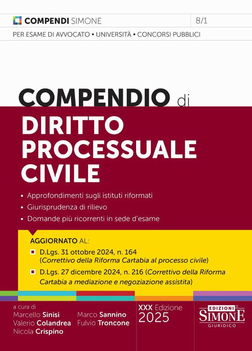 Compendio Di Diritto Processuale Civile -  - 2025