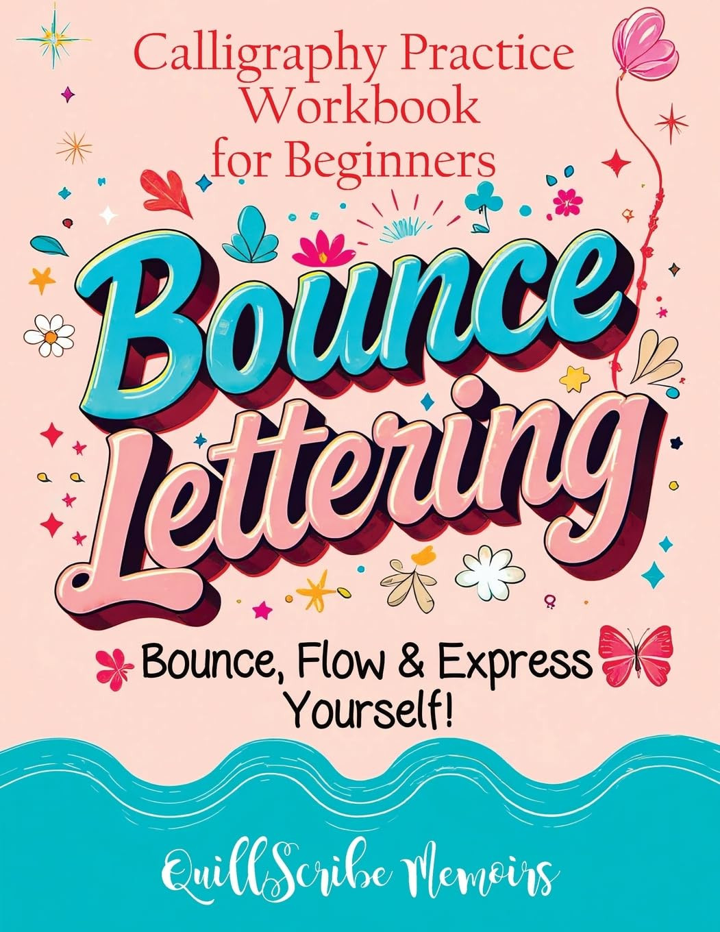 Quillscribe Mem Bounce Lettering: Calligraphy Practice Workbook for  (Tascabile)