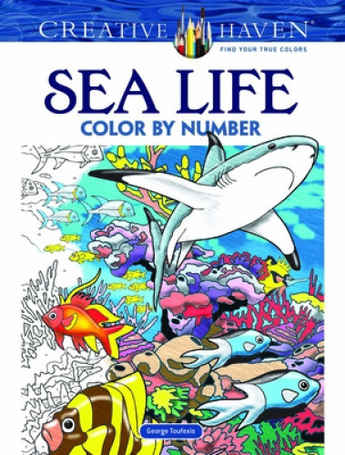 Creative Haven Sea Life Color by Number Coloring Book (Creative Haven Coloring
