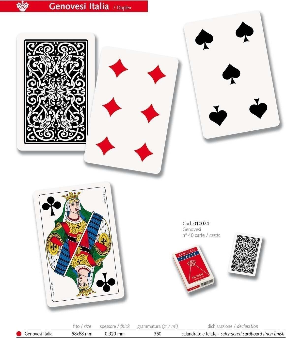 Dal Negro: Carte Da Gioco Genovesi Italia -