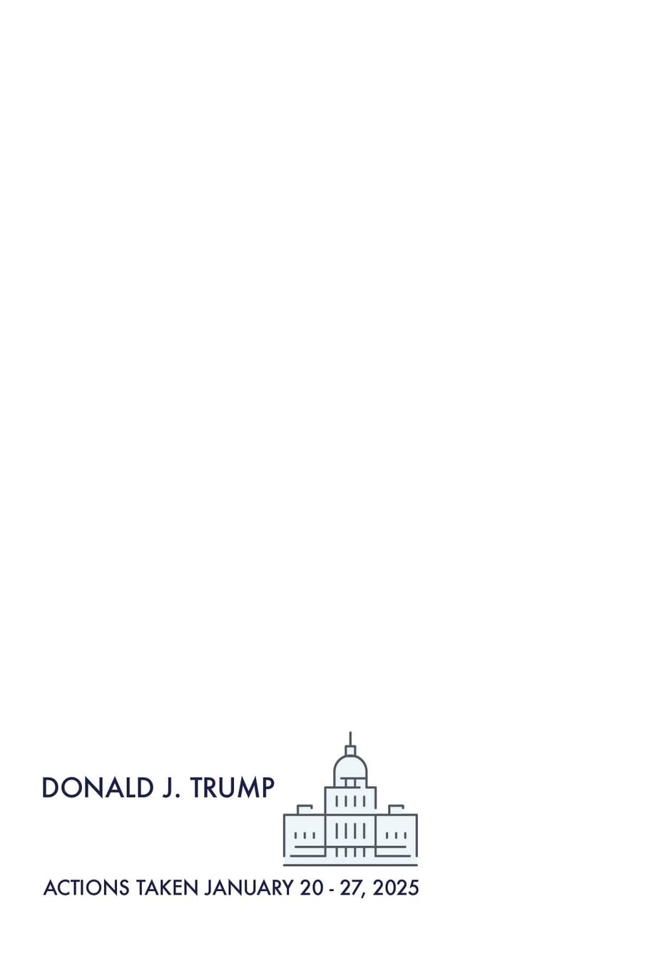 Donald J Trump Trump: First Week: First Week Actions (Tascabile)