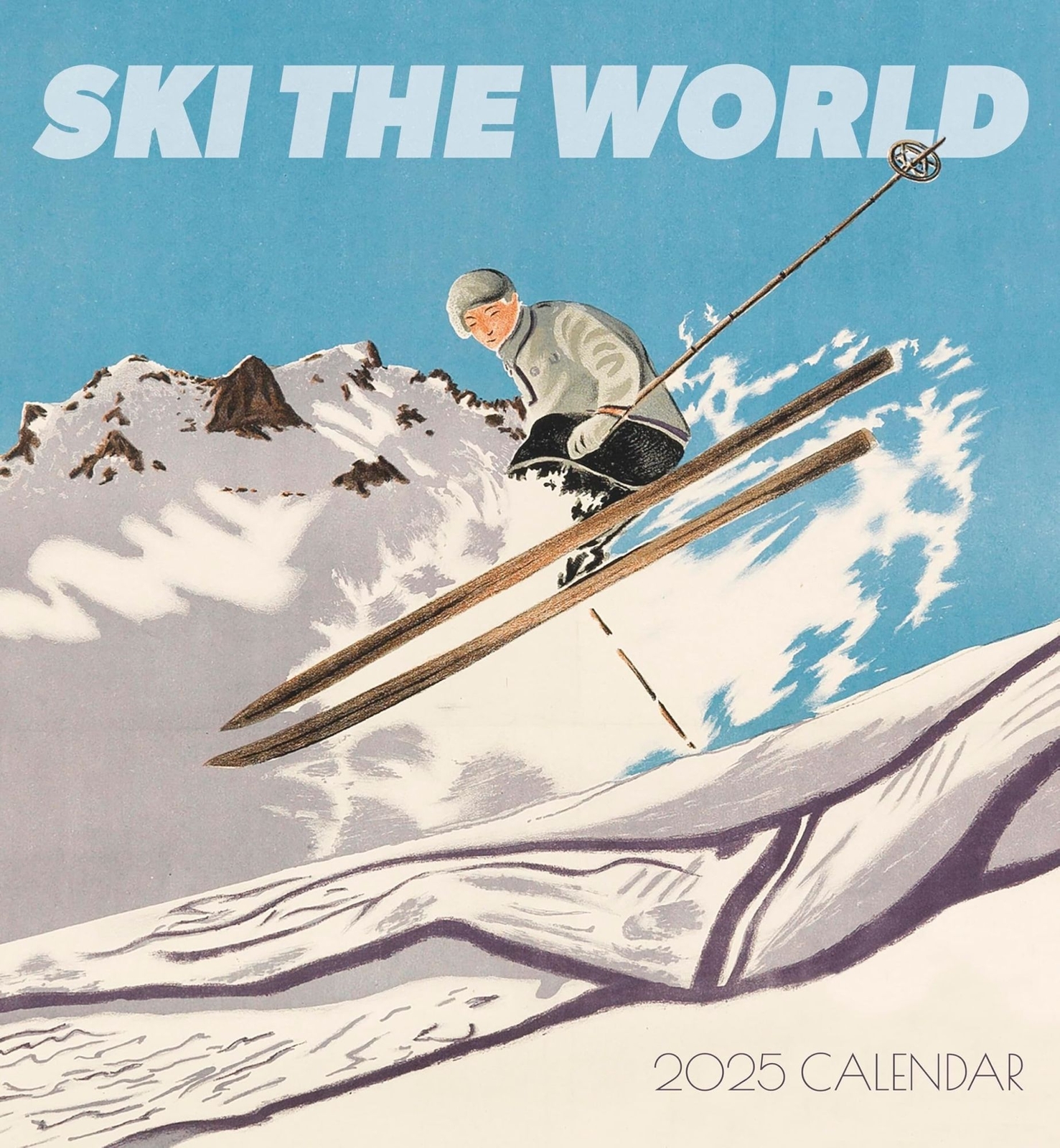 LIbri UK/US Pomegranate - Ski The World 2025 Wall Calendar