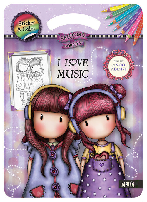 I Love Music. Sticker & Color. Gorjuss -  - 2023