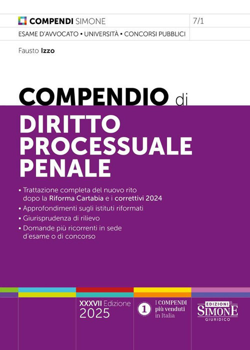 Compendio di diritto processuale penale - Izzo Fausto