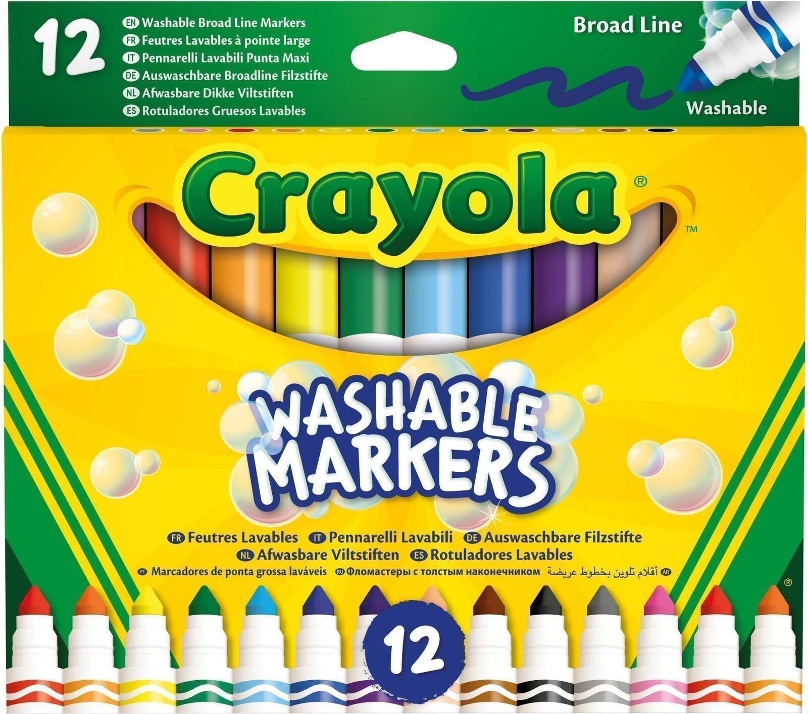 Crayola: 12 Pennarelli Punta Maxi Lavabili -