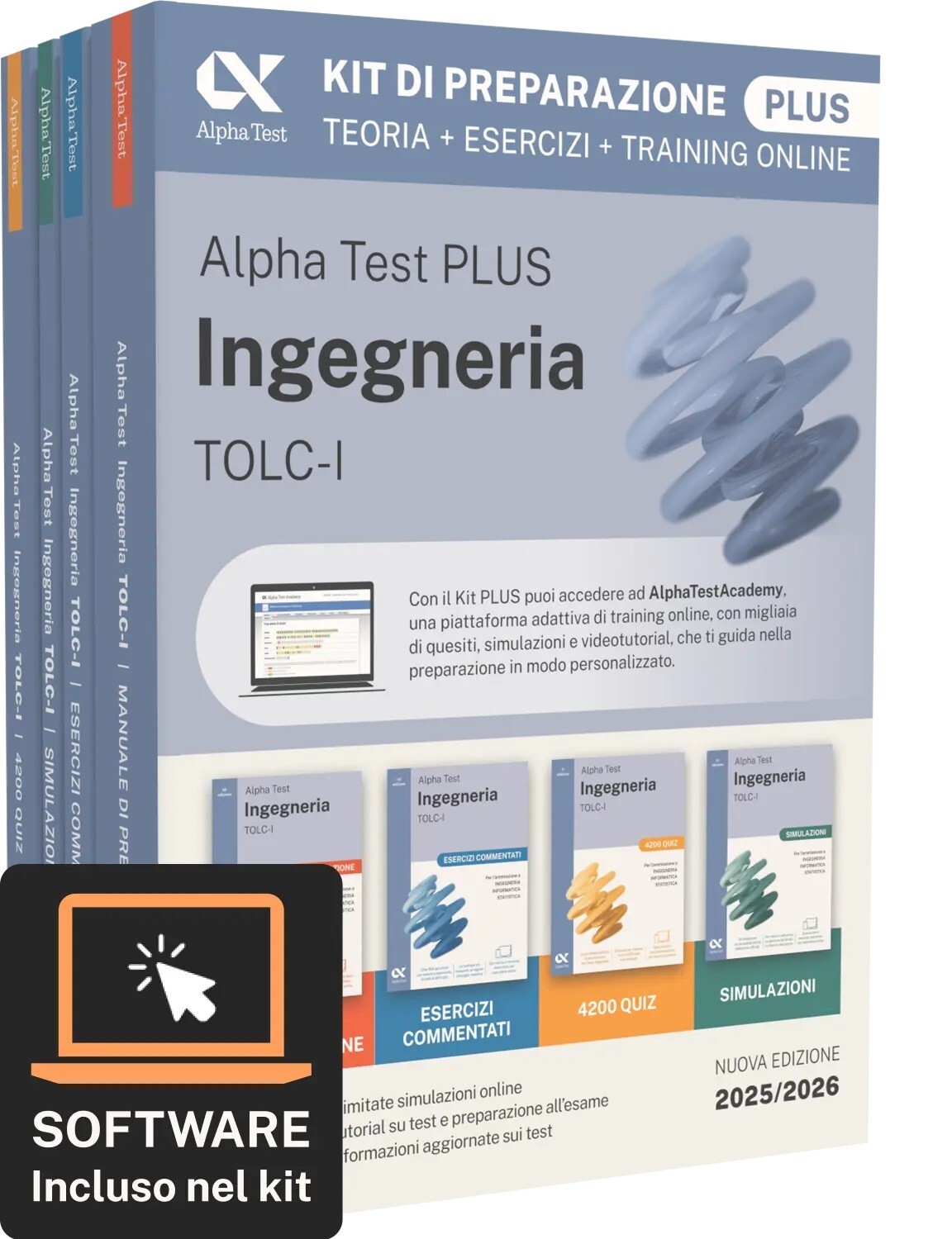 Alpha Test PLUS Ingegneria TOLC-I - Kit di preparazione Plus Edizione 2025/2026