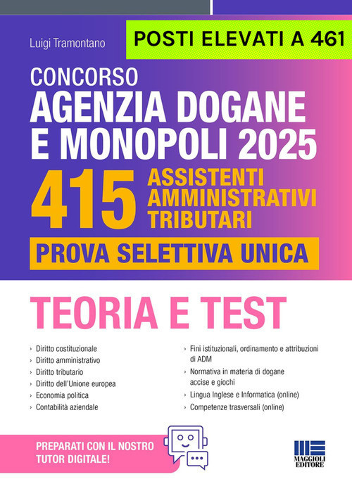 Concorso Agenzia Dogane E Monopoli 2025. 415 Assistenti Amministrativi Tributari