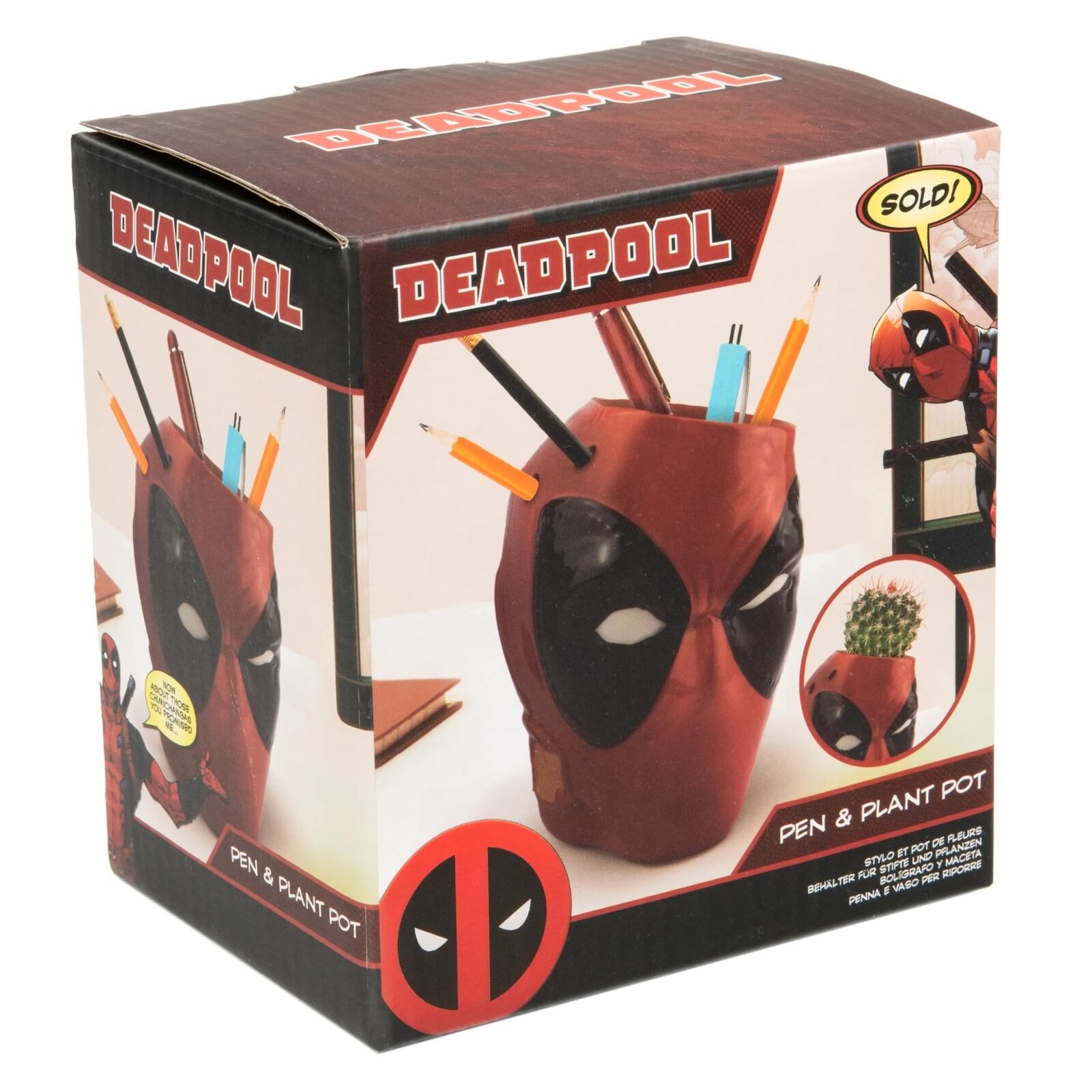 Paladone: Deadpool Pen And Plant Pot -