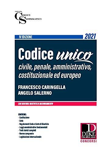9788858212585 Codice unico. Diritto civile penale amministrativo...le ed europeo