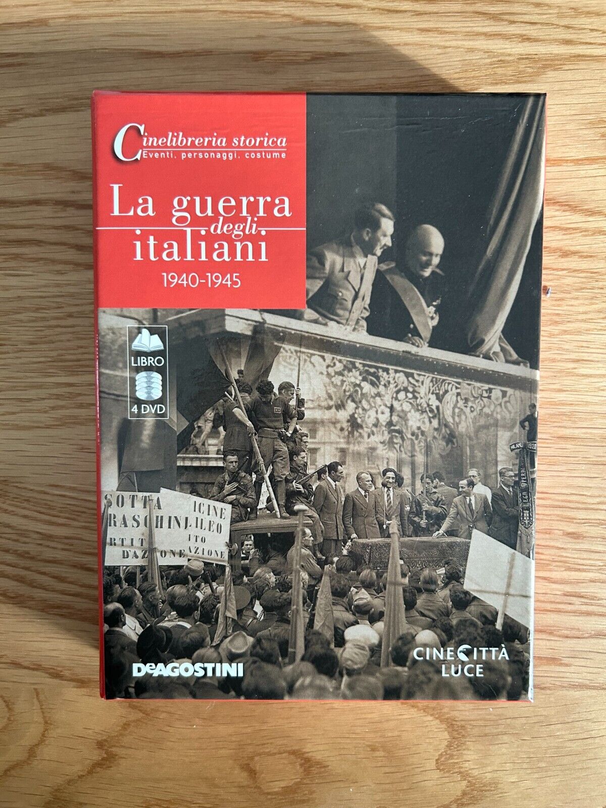 LA GUERRA DEGLI ITALIANI 1940-1945 LIBRO + 4 DVD DE AGOSTINI 2009