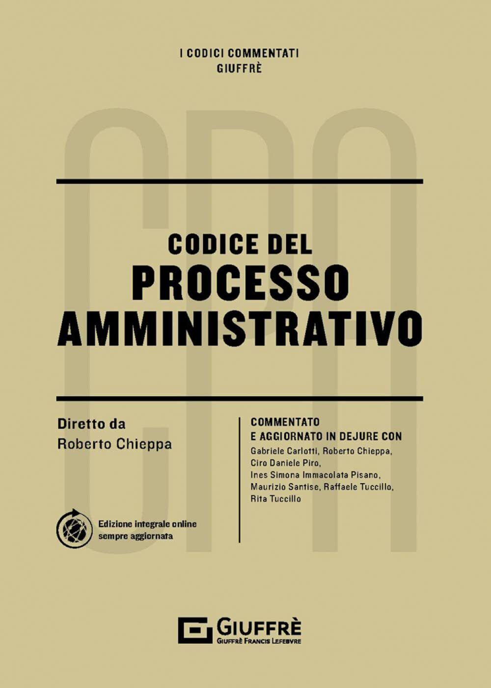 9788828842163 Codice del processo amministrativo - Chieppa