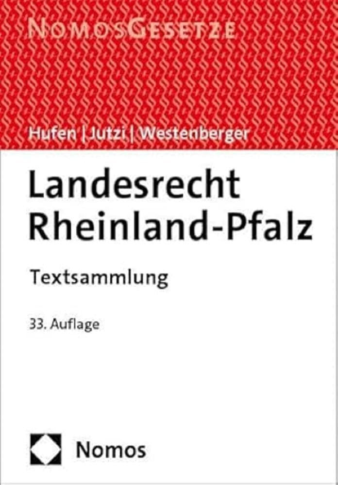 Norbert Westenberger Frie Landesrecht Rheinland-Pfalz: Textsammlung  (Tascabile)