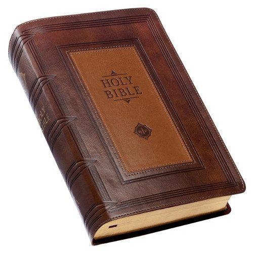 KJV Holy Bible, Giant Print Standard Size Faux Leather Red Letter Ed (Tascabile)