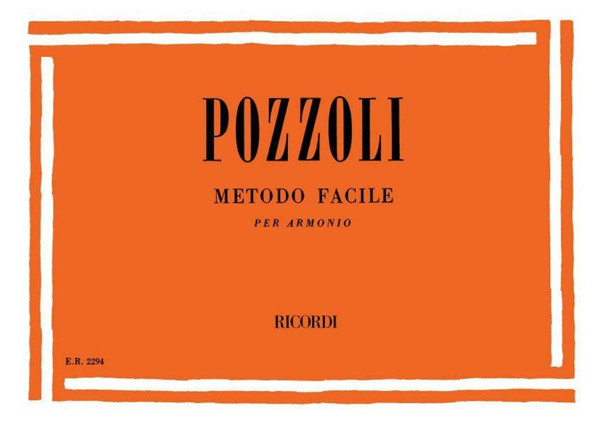 Metodo Facile - Ettore Pozzoli -  Per Armonio - Harmonium