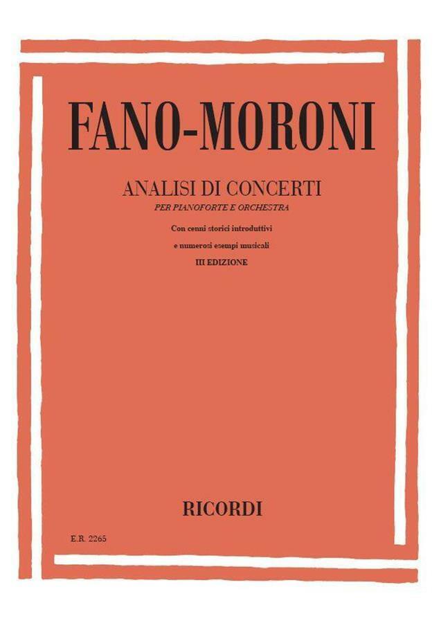 Analisi Di Concerti Per Pianoforte E Orchestra - Adam Falckenhagen - Fano-Moroni