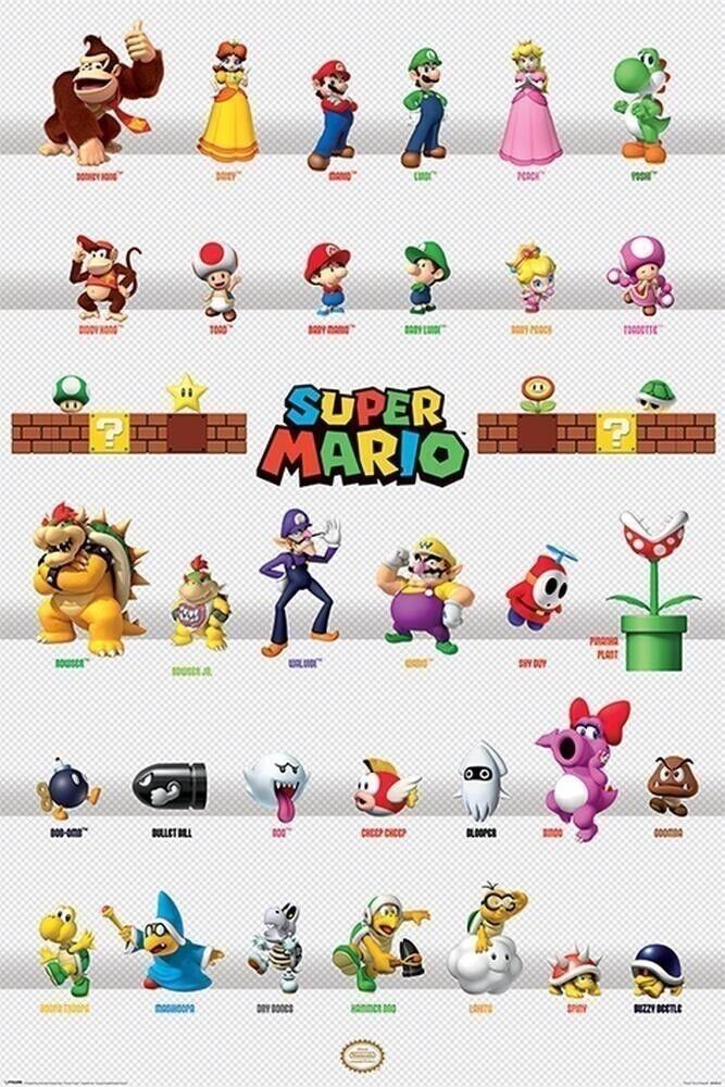 Nintendo: Pyramid - Super Mario - Character Parade (Poster Maxi 61X91,5 Cm) -