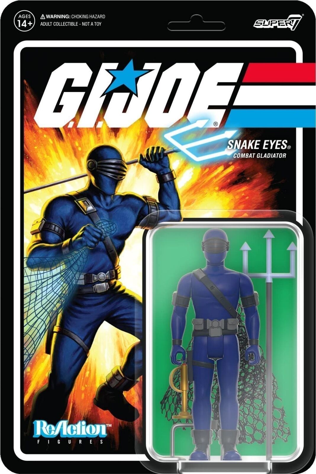 G.I. Joe: Super7 - Reaction Figure Wave 5 - Snake Eyes (Combat Gladiator) -
