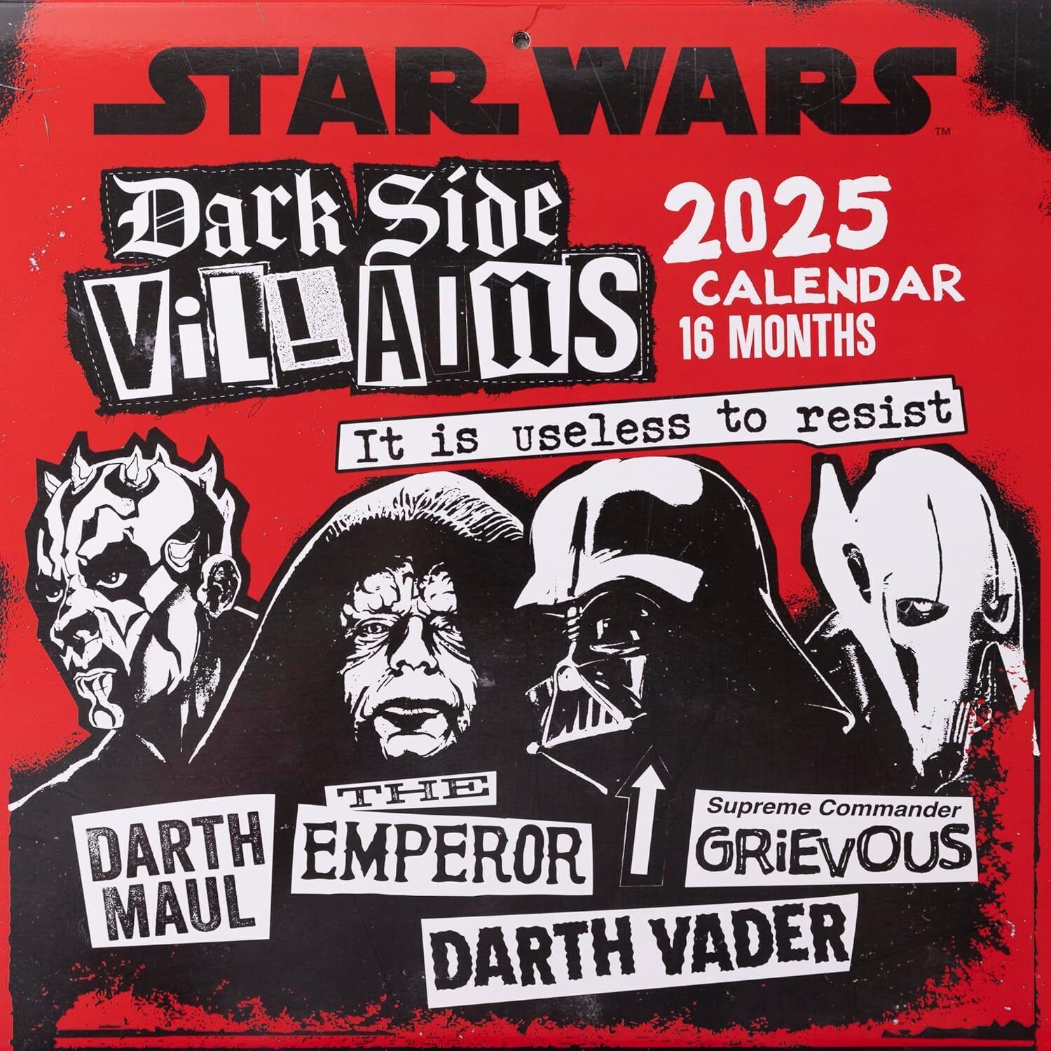 9781804231661 Star wars (villains) 2025 calendario 30 x 30 cm pyramid
