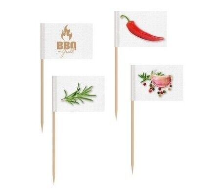Amscan: 30 Picks Flags Bbq & Grill Party Wood/Paper -