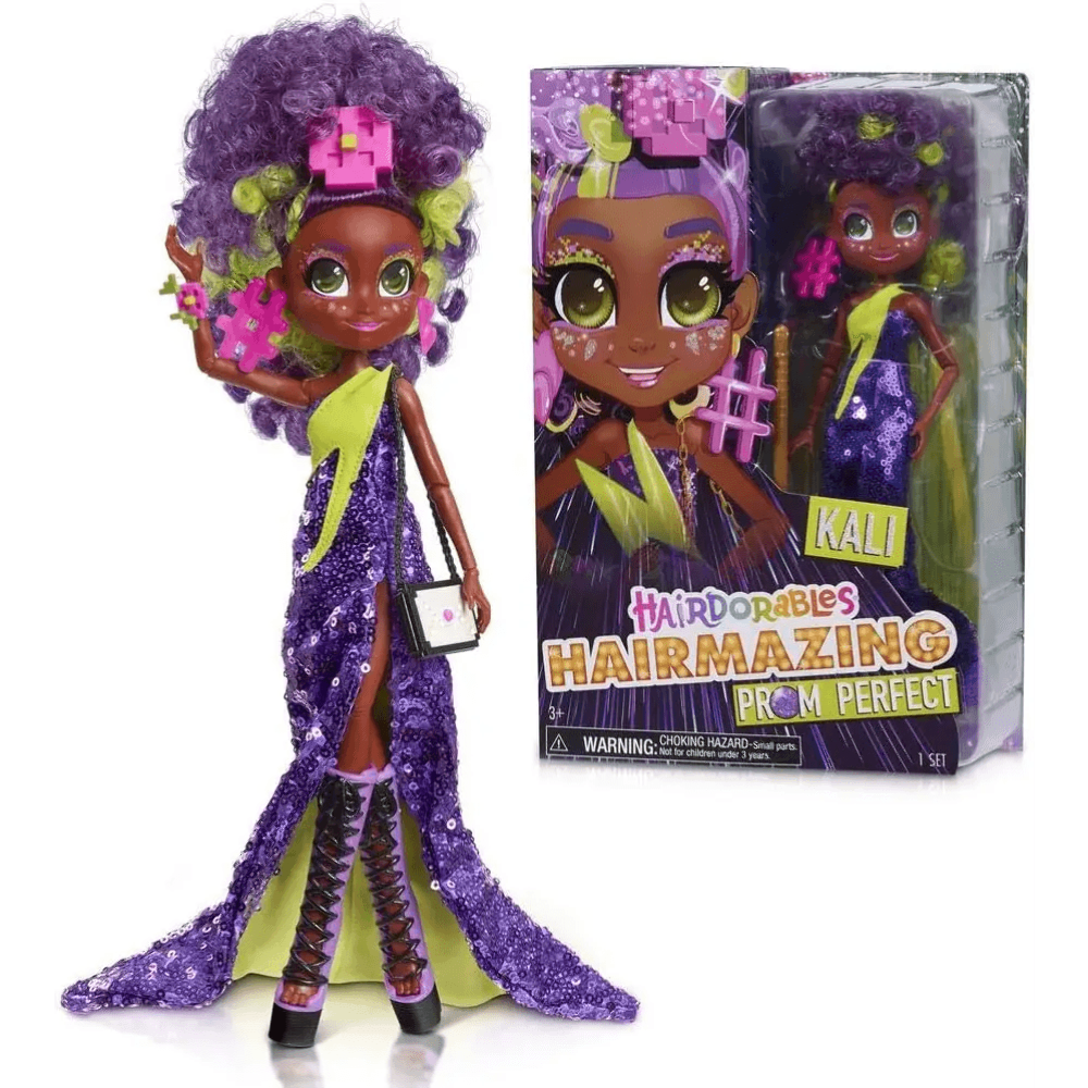 Hairdorables Hairmazing Kali Bambola 25 cm, Articolata, Abiti e Acconciature da