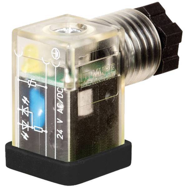 Connettore per valvola svs eco led nero trasparente poli3 murr