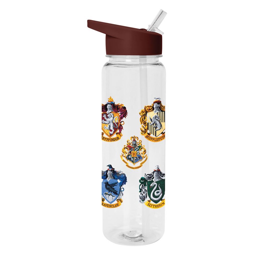 Harry Potter (Colourful Crest) Plastic Drinks Bottle NUOVO
