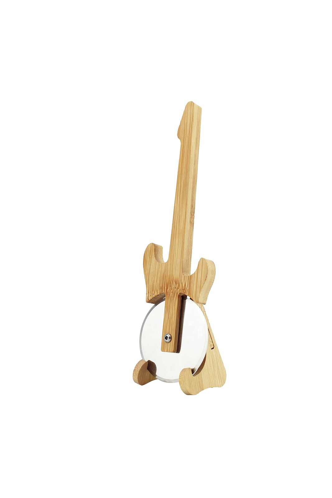 Winkee - Pizza Cutter - Guitar Pizza Cutter With Stand NUOVO