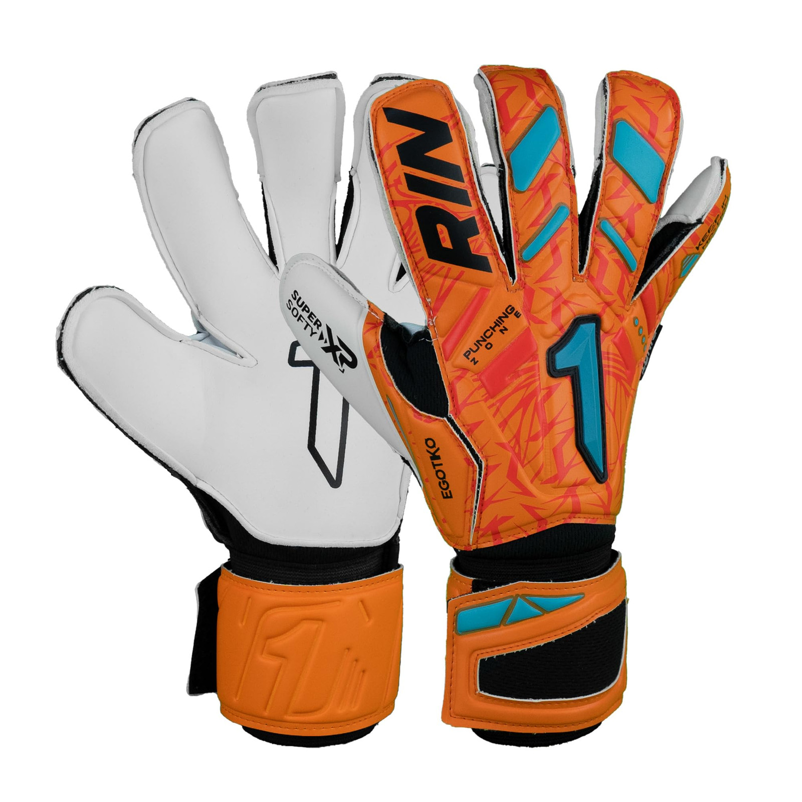 Goalkeeper Gloves Rinat Egotiko Vengador Prime Multicolour Adults (... NUOVO