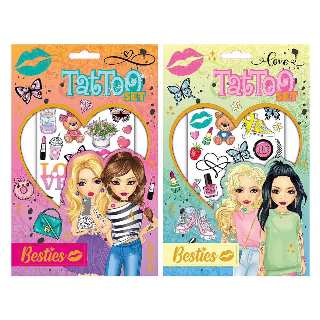 Besties - Besties Plaktattoos 2 Vellen NUOVO