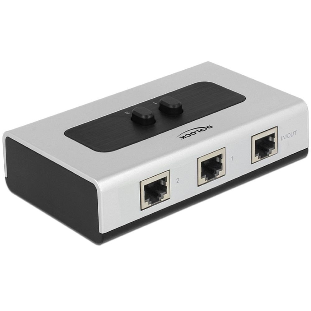 DELOCK RJ45 Switch 2->1 + 1->2 bidirektional NUOVO