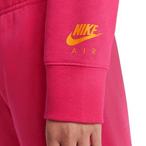 Hooded Sweatshirt For Girls  Crop Hoodie  Nike Dm8372 666  Pink (Si... NUOVO