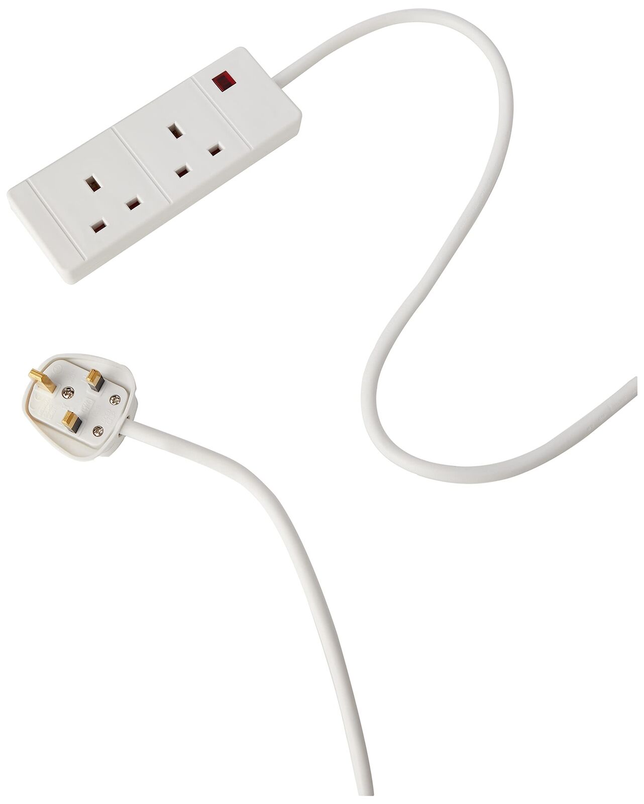 Ced 2-Way Extension Lead 5M White NUOVO