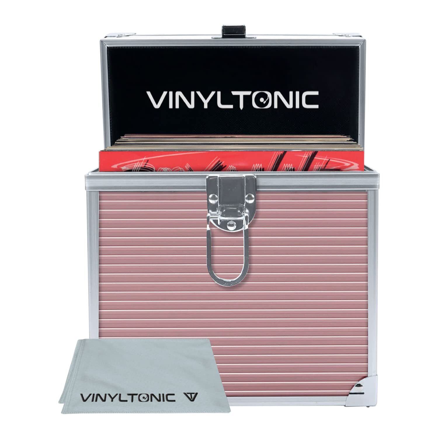 Vinyl Tonic 7`` Vinyl Storage Case With Cloth   Rose Gold NUOVO