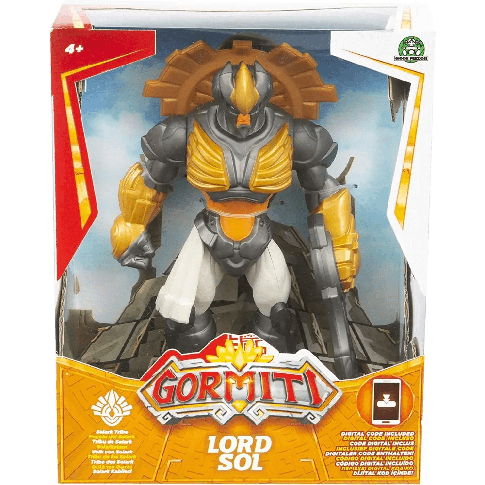 GORMITI - Personaggi in versione Gigante Articolati 25 cm, Lord Sol, Serie 3, Po