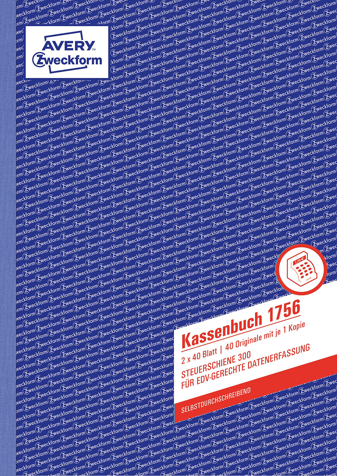 AVERY Zweckform Kassenbuch Sd A4 2x40 Blatt ACC NUOVO