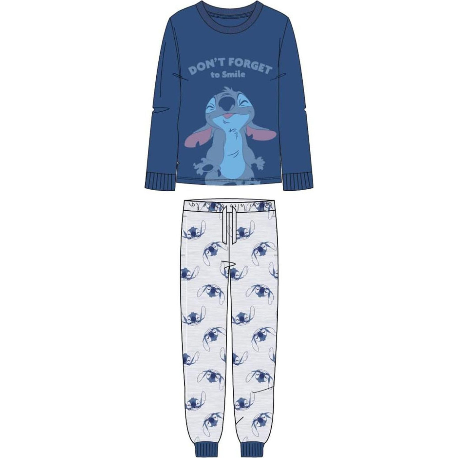 Pyjama Stitch Blue (Adults) (Size: L) Clothing NUOVO