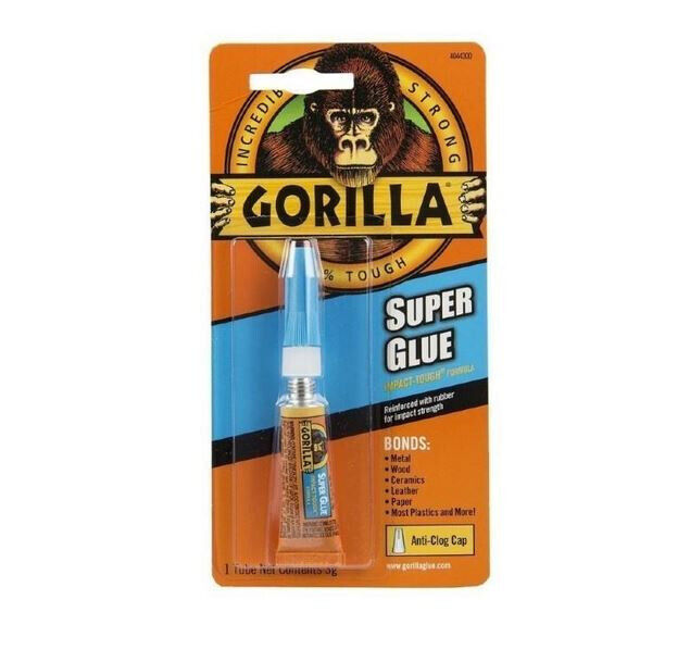 CONFEZIONE GORILLA SUPER GLUE COLLA FORMATO 3 GRAMMI COLLA USO DOMESTICO RAPIDO