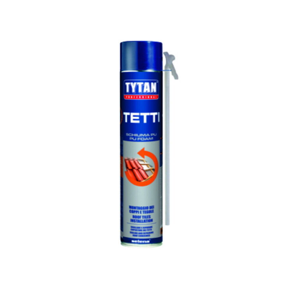 SCHIUMA POLIURETANICA MANUALE TETTI e TEGOLE SIGILLARE FISSARE TYTAN 750 ml