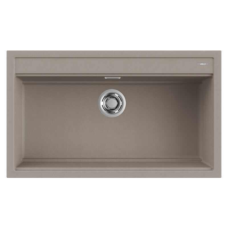 Lavello Elleci Incasso Cucina 1 Vasca 86x51 Best 360 Grigio Tortora LGB36043