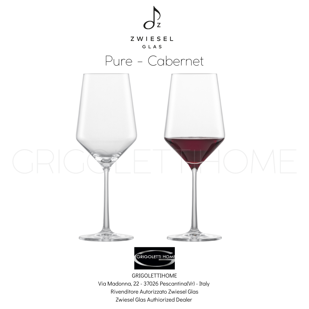 Zwiesel Glas PURE - Set 2 Calici Vino Rosso Cabernet h 24,4 cm - Rivenditore