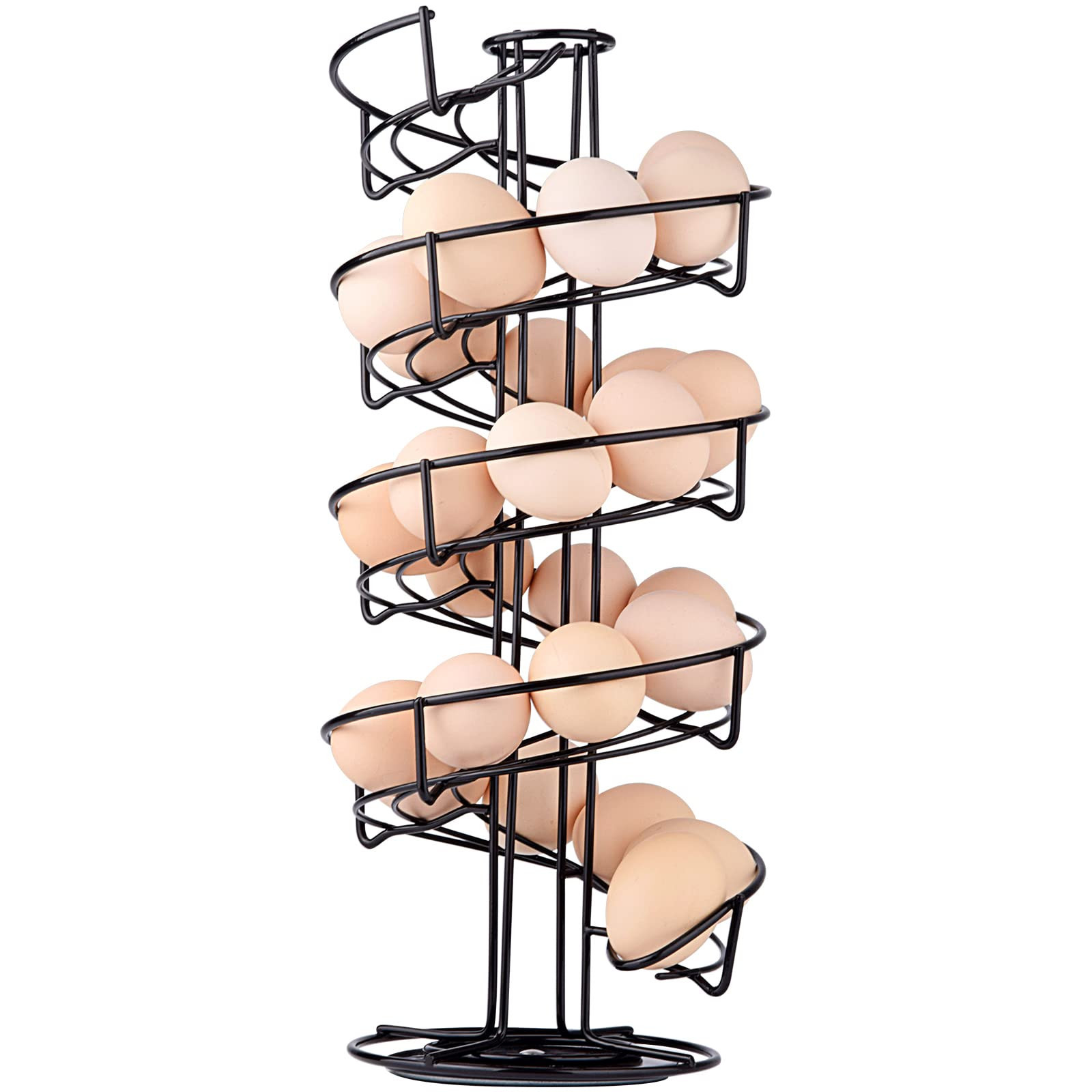 Toplife . Contenitore per uova con design a spirale Nero (W1O)