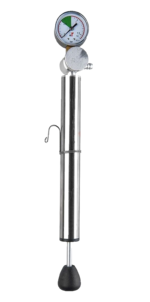 Pompa con Manometro per KIT Galleggiante Pneumatico Serbatoi Fusti Botti INOX