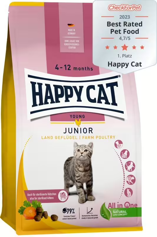 Happy Cat Junior Cibo Secco Gatti Super Premium Alimentazione Gatto Sterilizzati