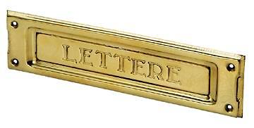 BUCA PER LETTERE 2501 OTTONE LUCIDO  175X30 MM