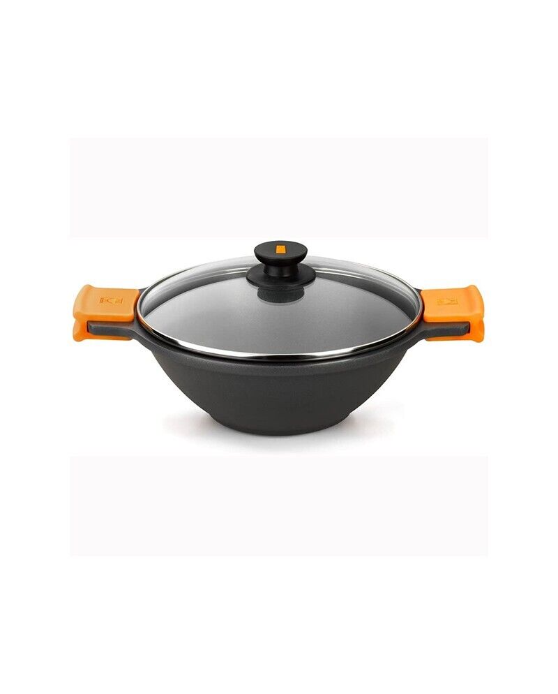Bra Efficient wok con coperchio induzione d. 24